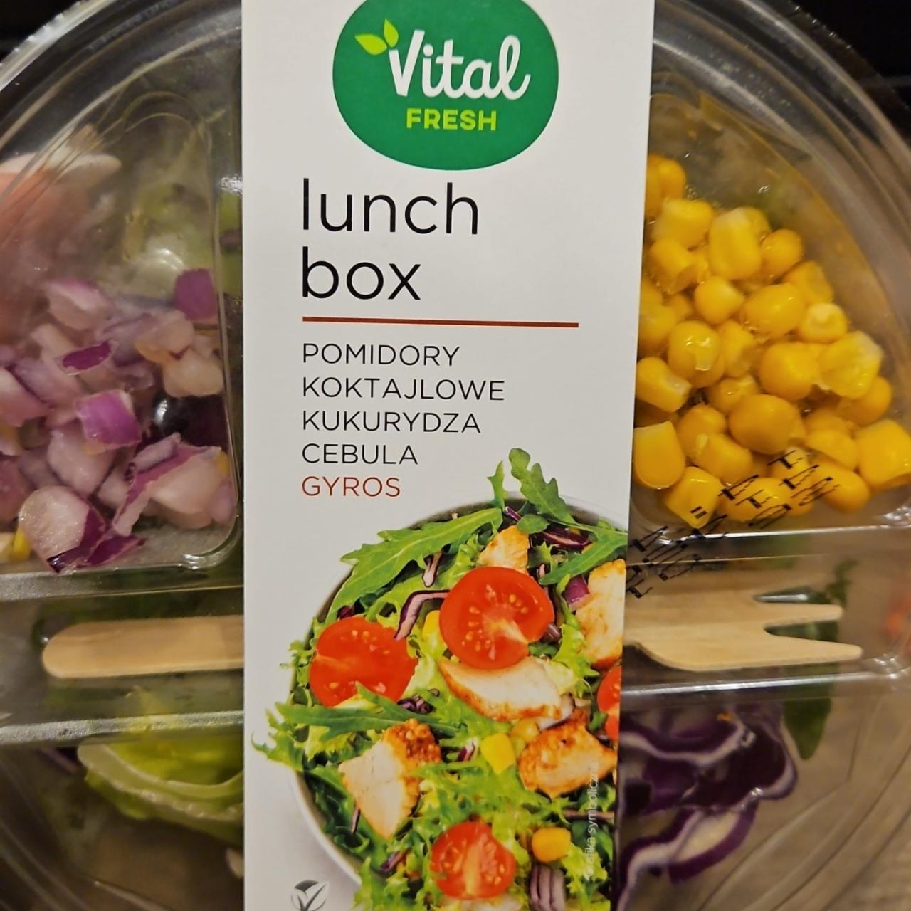 Zdjęcia - Lunchbox pomidory koktajlowe kukurydza cebula gyros Vital fresh