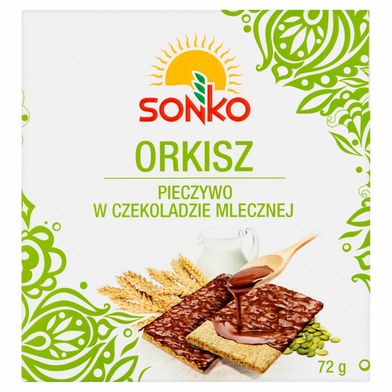 Zdjęcia - Sonko Pieczywo w czekoladzie mlecznej orkisz 72 g