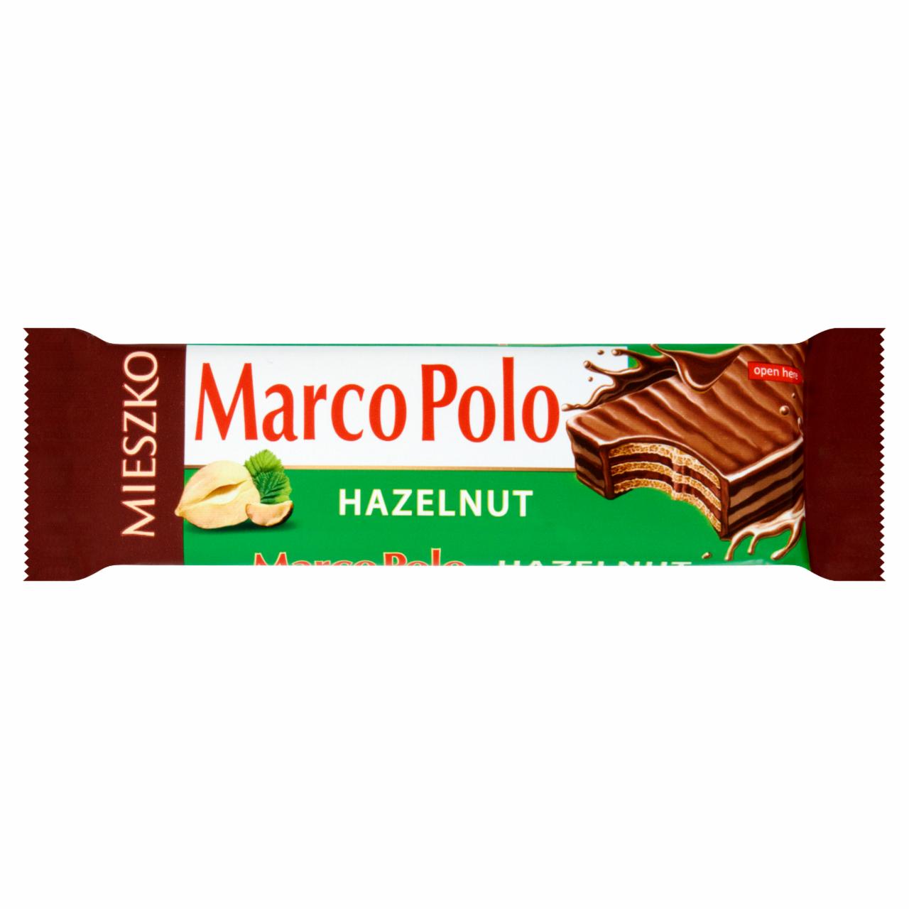 Zdjęcia - Mieszko Marco Polo Hazelnut Wafelek przekładany kremem orzechowym w czekoladzie mlecznej 34 g