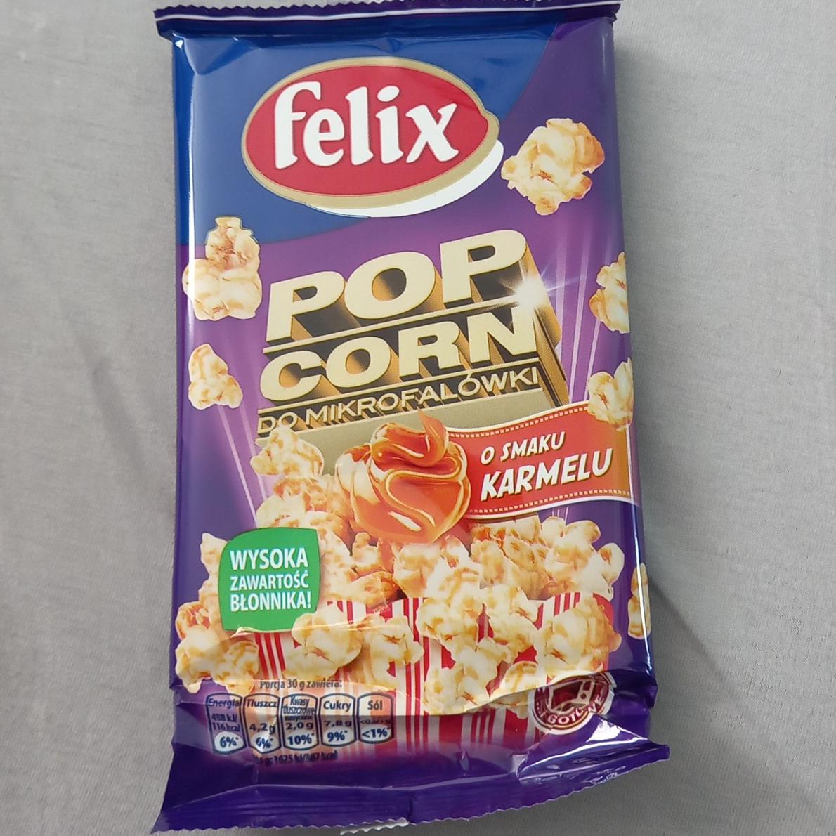 Zdjęcia - Felix Popcorn do mikrofalówki o smaku karmelu 90 g