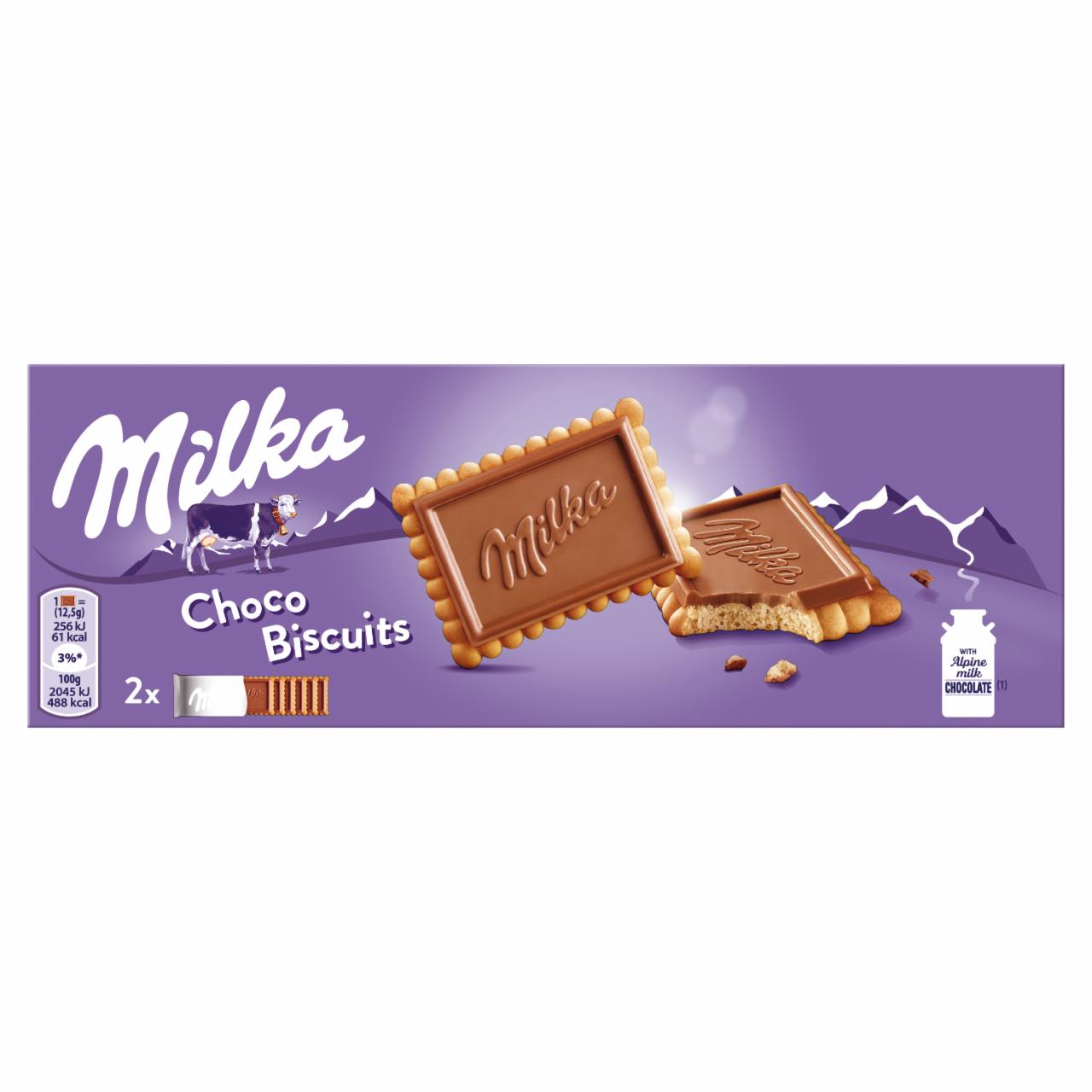 Zdjęcia - Milka Choco Biscuit Herbatniki z czekoladą mleczną z mleka alpejskiego 150 g