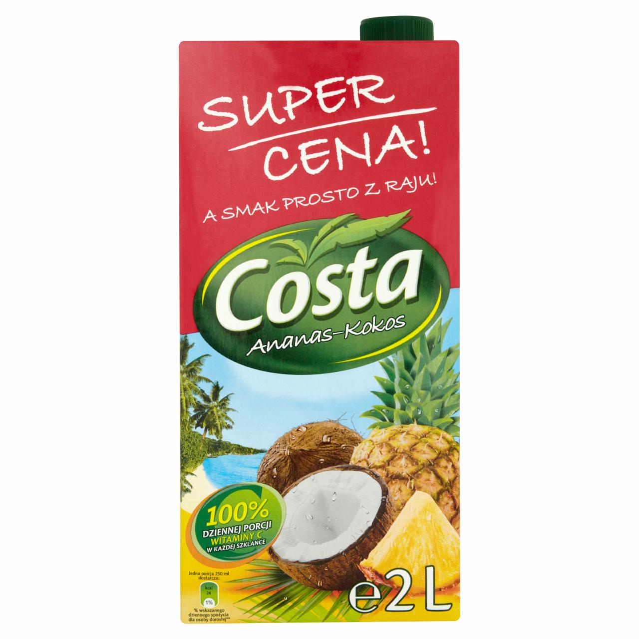 Zdjęcia - Costa Ananas-Kokos Napój 2 l