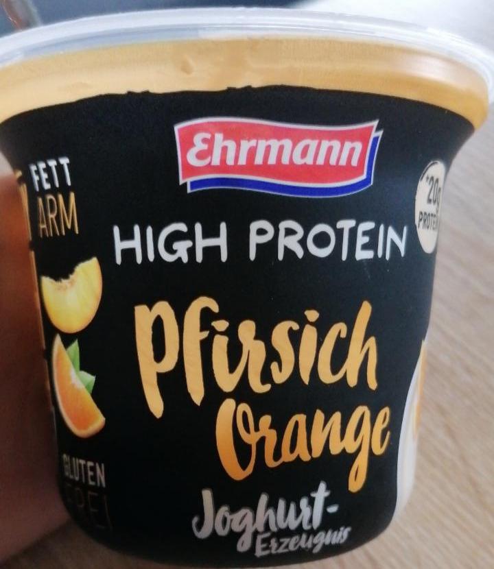 Zdjęcia - High protein Pfirsich Orange Ehrmann