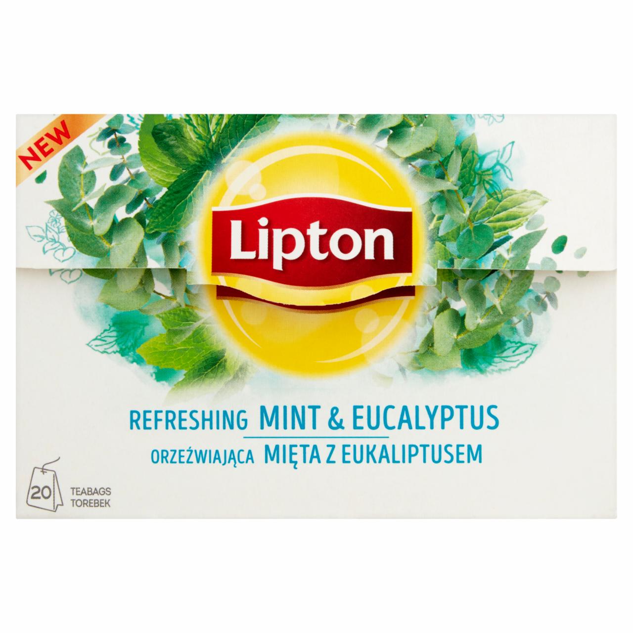 Zdjęcia - Lipton Orzeźwiająca mięta z eukaliptusem Herbatka ziołowa 26 g (20 torebek)