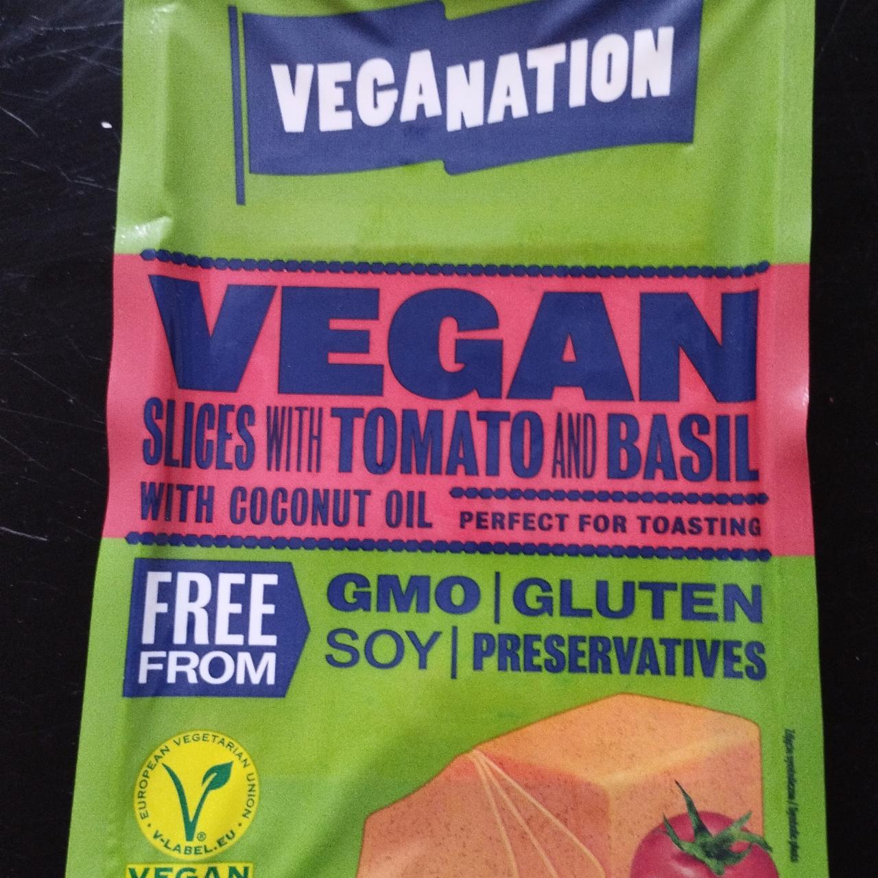 Zdjęcia - Veganation Wegańskie plastry z pomidorami i bazylią 125 g