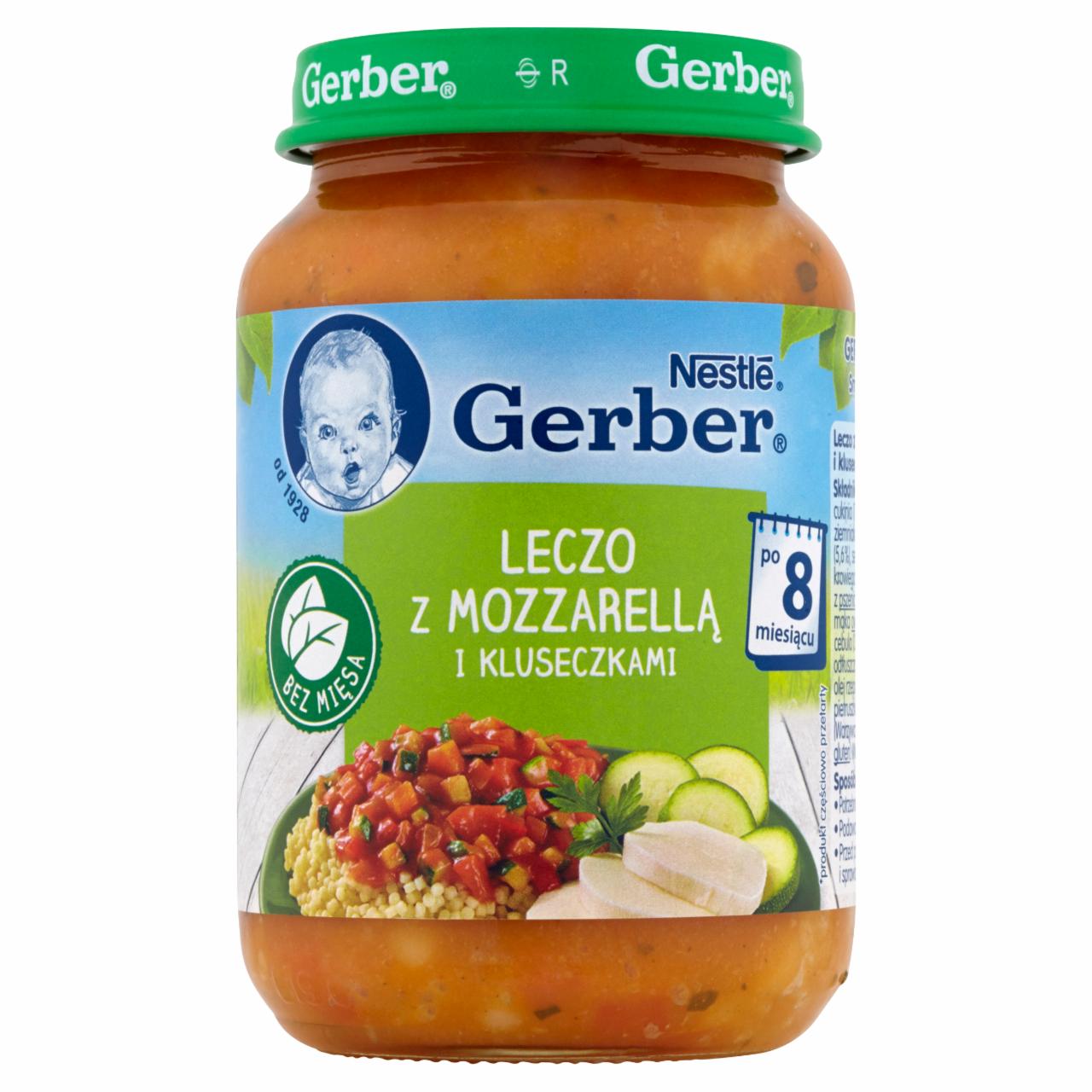 Zdjęcia - Gerber Leczo z mozzarellą i kluseczkami po 8 miesiącu 190 g