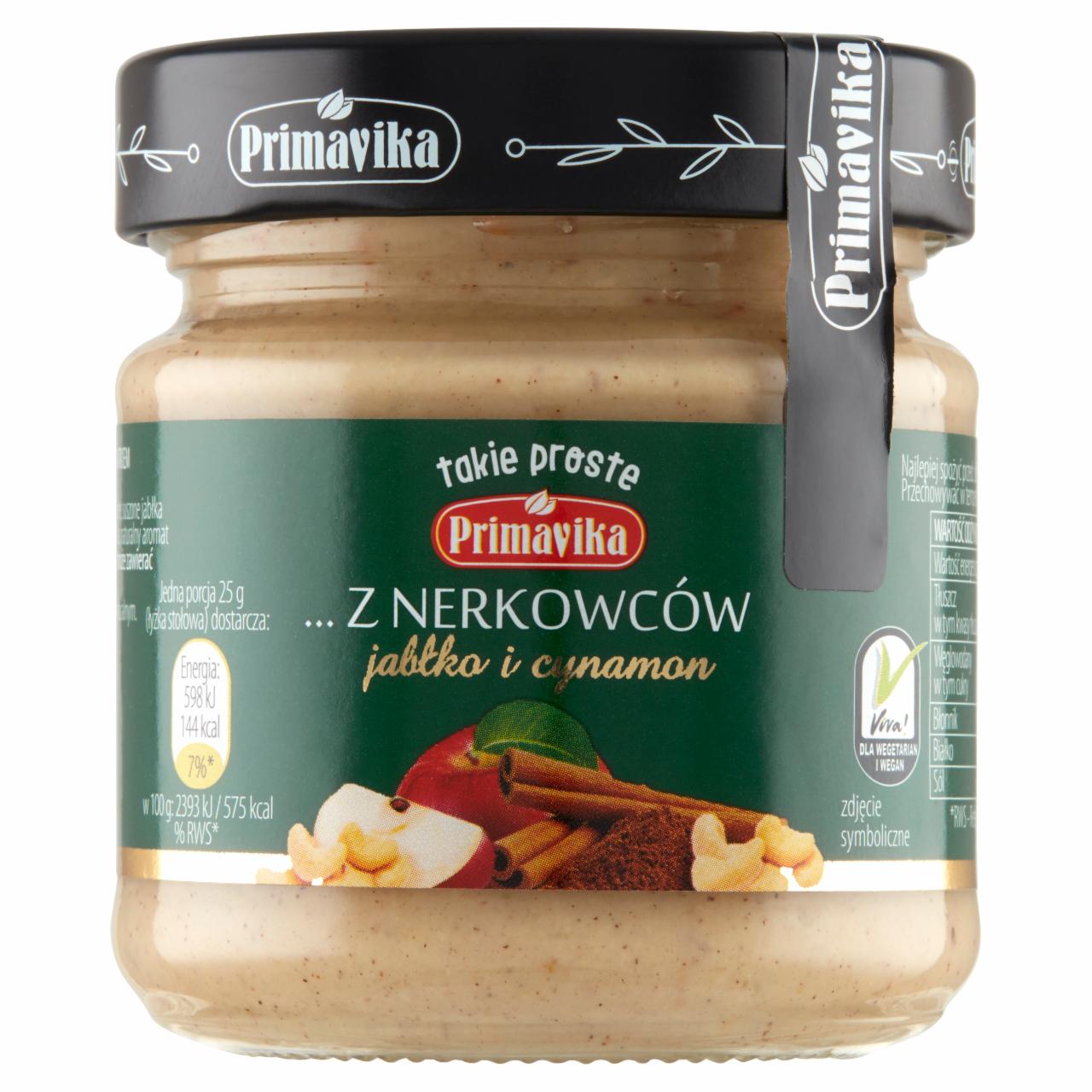 Zdjęcia - Primavika Pasta z nerkowców jabłko i cynamon 185 g