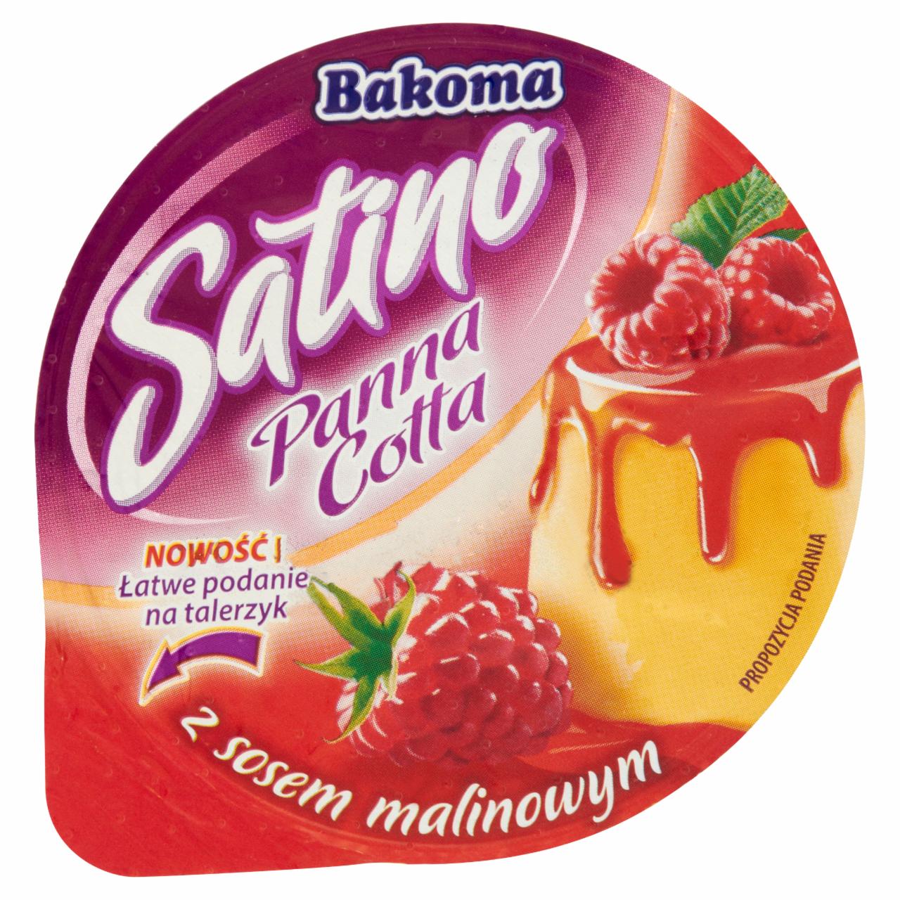 Zdjęcia - Bakoma Satino Panna Cotta z sosem malinowym 140 g