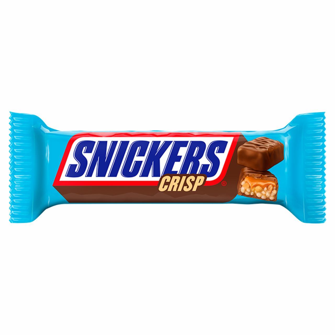 Zdjęcia - Snickers Crisp Baton karmel orzeszki ziemne chrupki ryżowe oblane mleczną czekoladą 40 g (2 x 20 g)