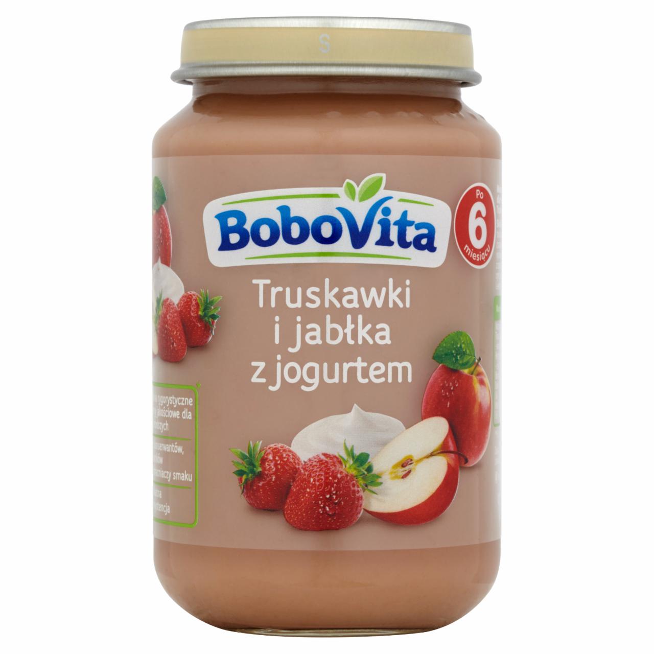 Zdjęcia - BoboVita Truskawki i jabłka z jogurtem po 6 miesiącu 190 g