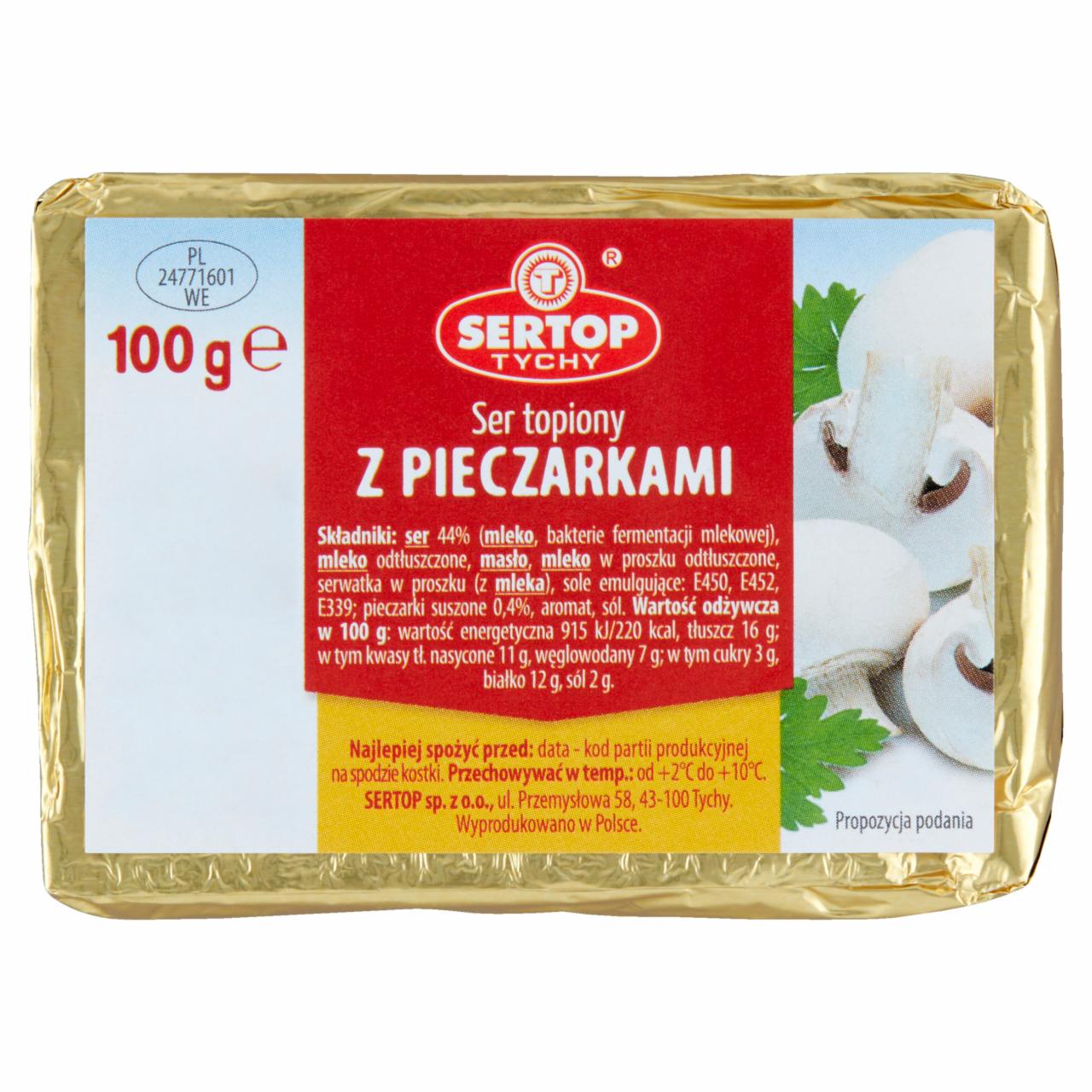 Zdjęcia - Sertop Tychy Ser topiony z pieczarkami 100 g