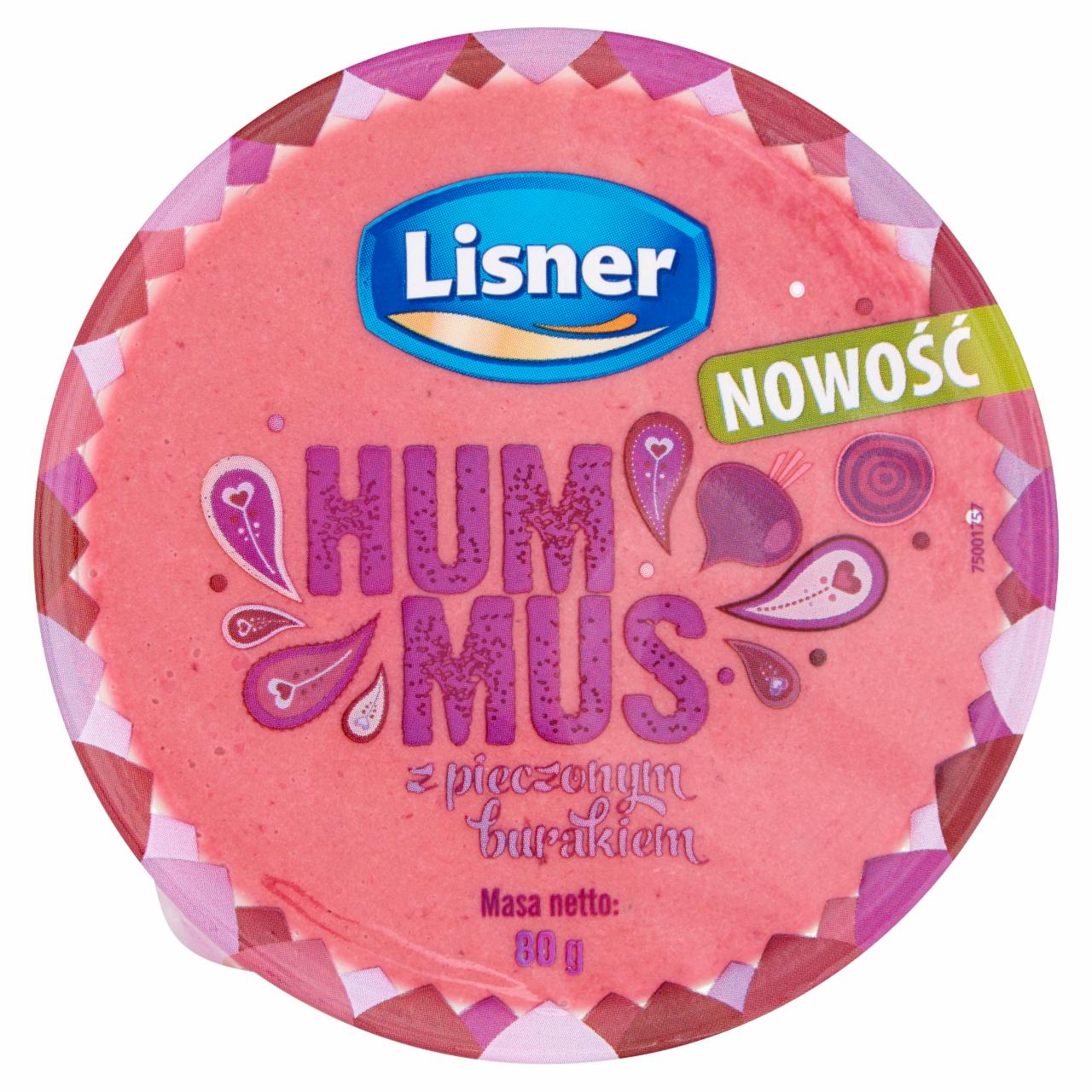 Zdjęcia - Lisner Hummus z pieczonym burakiem 80 g
