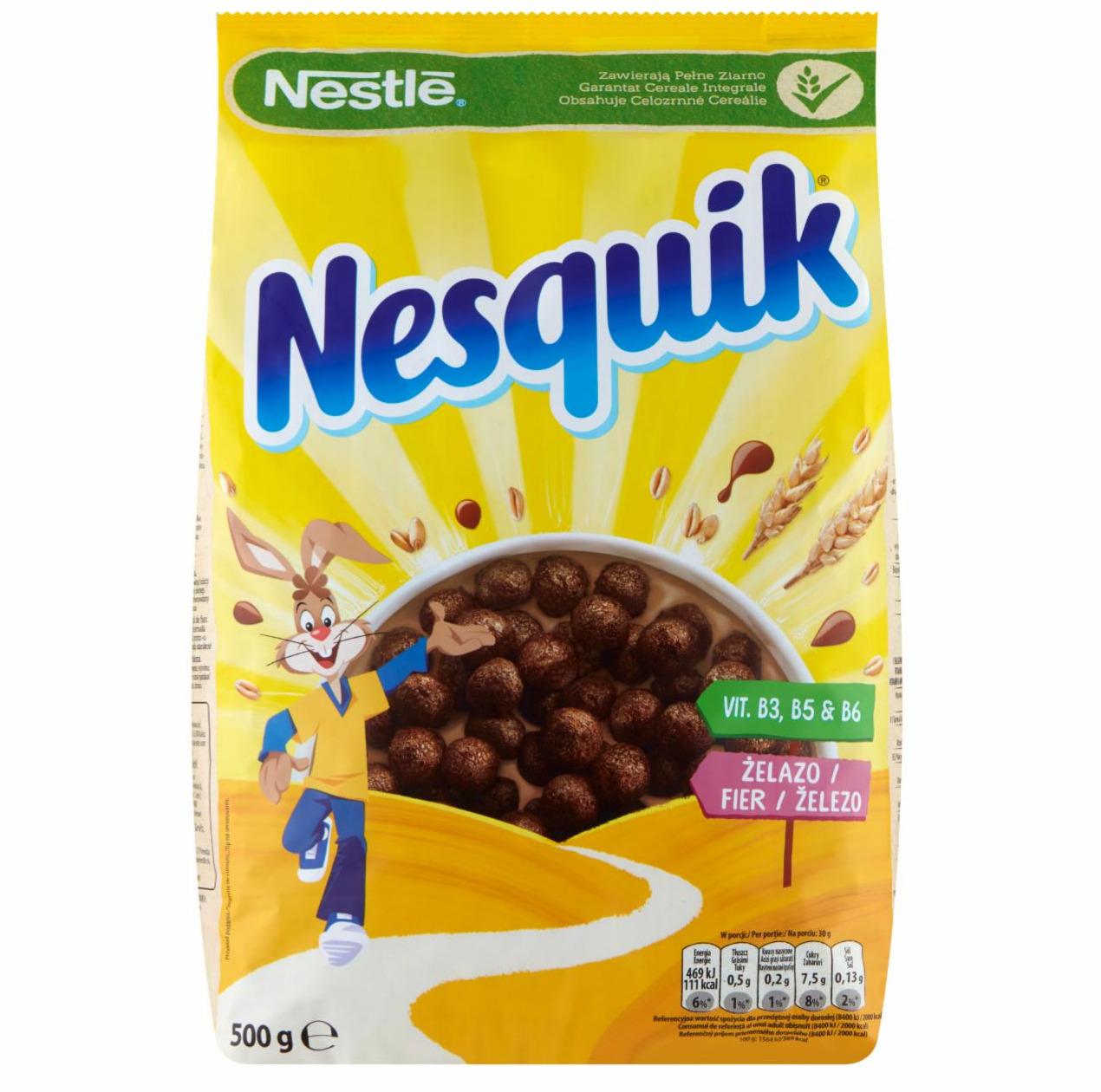 Zdjęcia - Nestlé Nesquik Zbożowe kuleczki o smaku czekoladowym 500 g