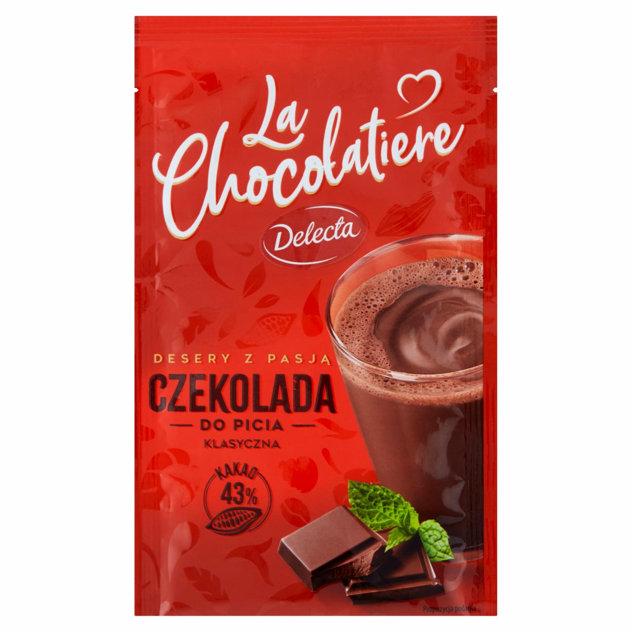 Zdjęcia - Delecta La Chocolatiere Czekolada do picia klasyczna 30 g