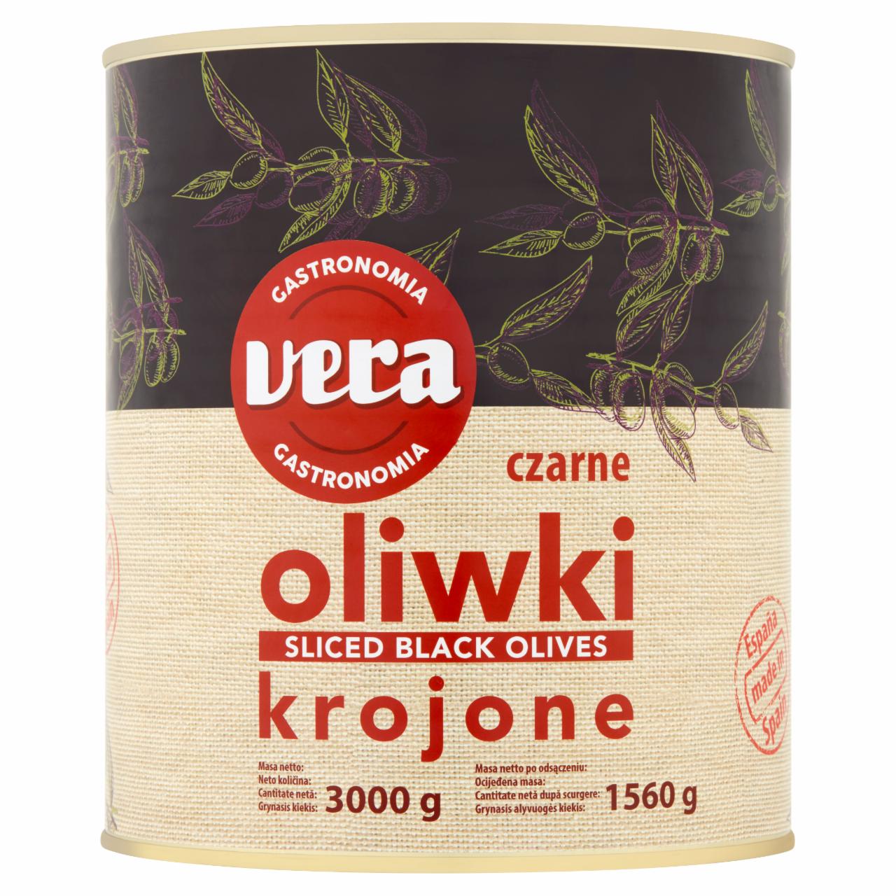 Zdjęcia - Vera Gastronomia Oliwki czarne krojone