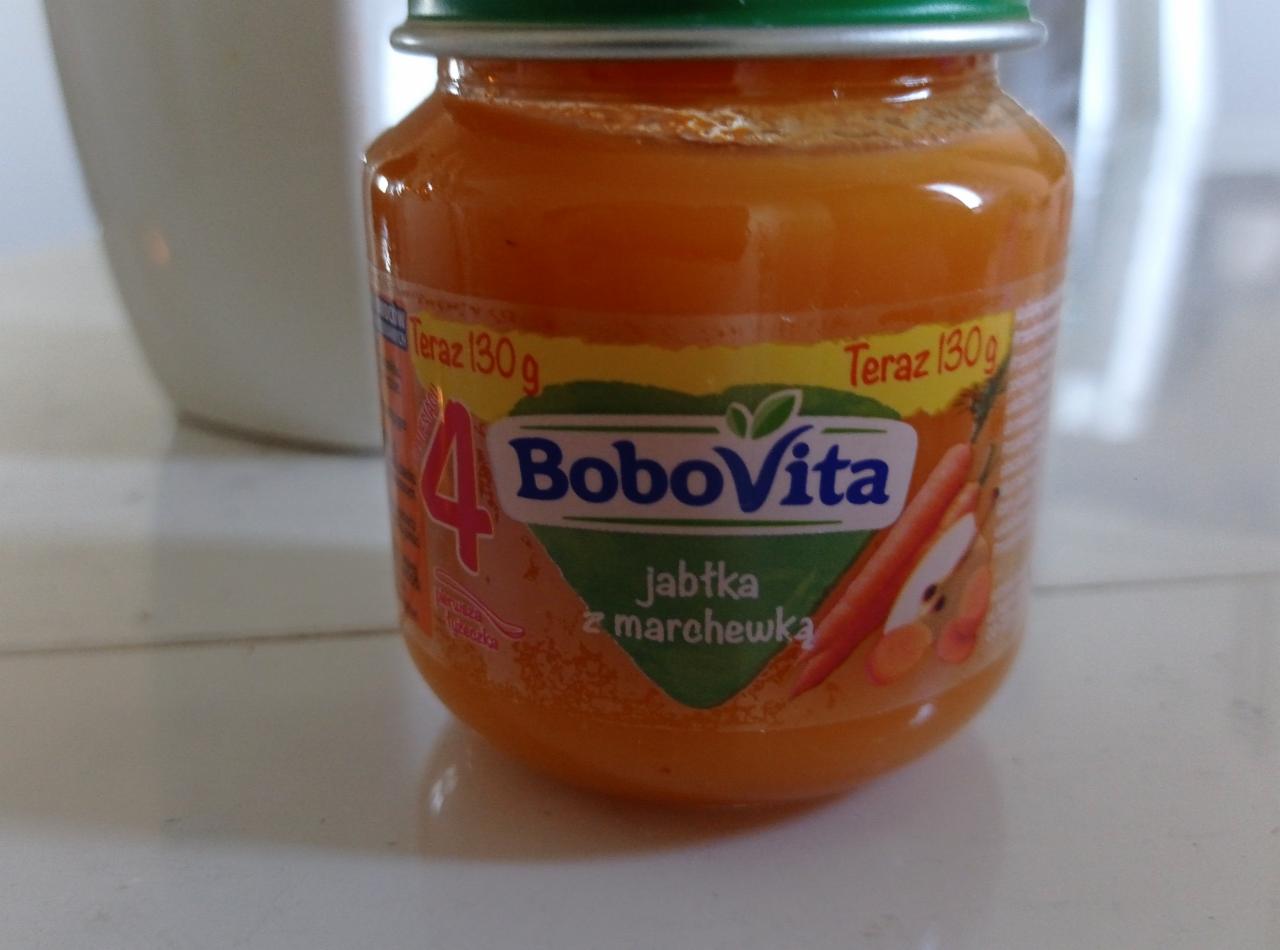 Zdjęcia - BoboVita Jabłka z marchewką po 4 miesiącu 125 g