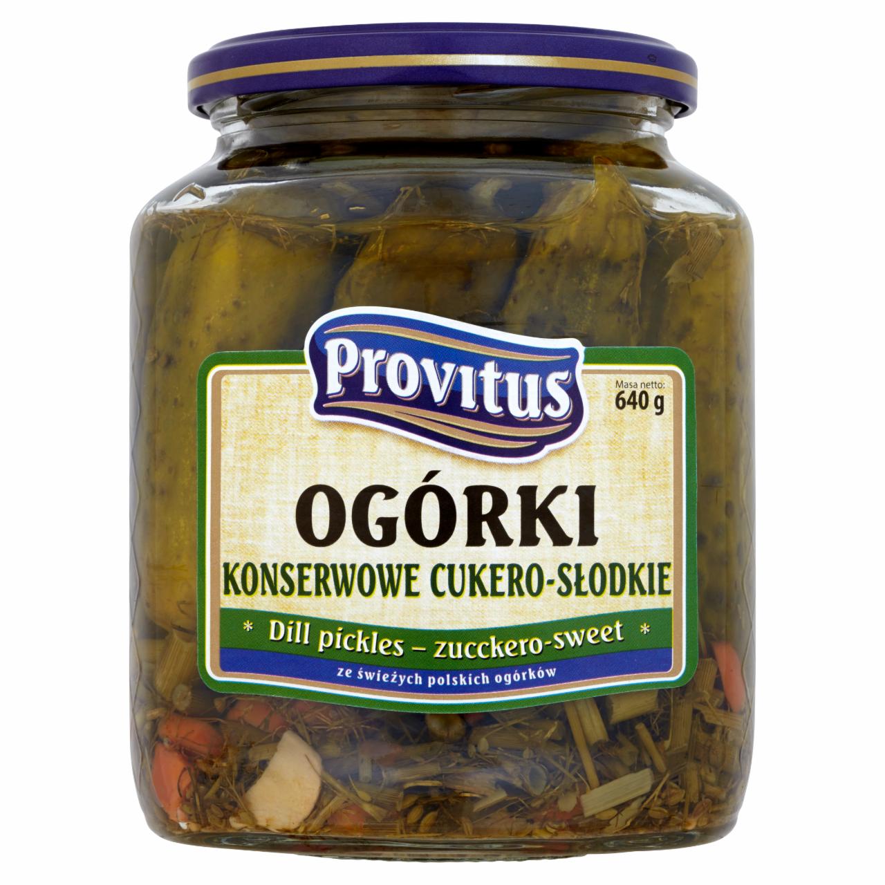 Zdjęcia - Provitus Ogórki konserwowe cukero-słodkie 640 g