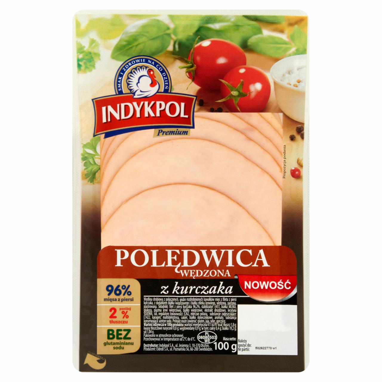 Zdjęcia - Indykpol Premium Polędwica wędzona z kurczaka 100 g