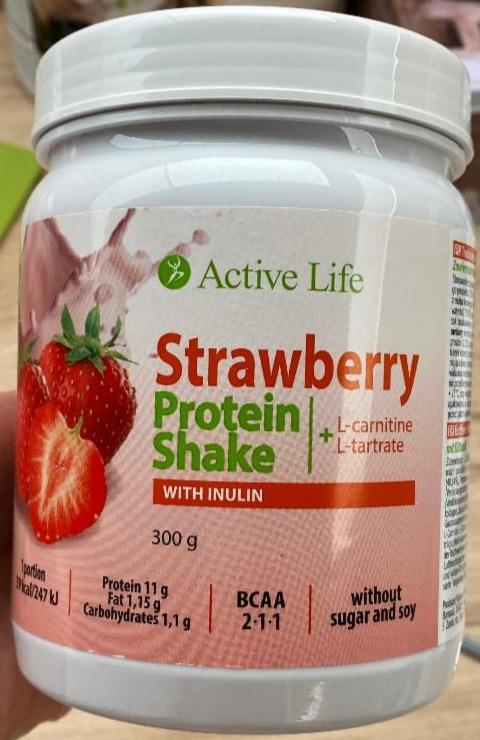 Zdjęcia - Strawberry Protein Shake with Inulin Active life