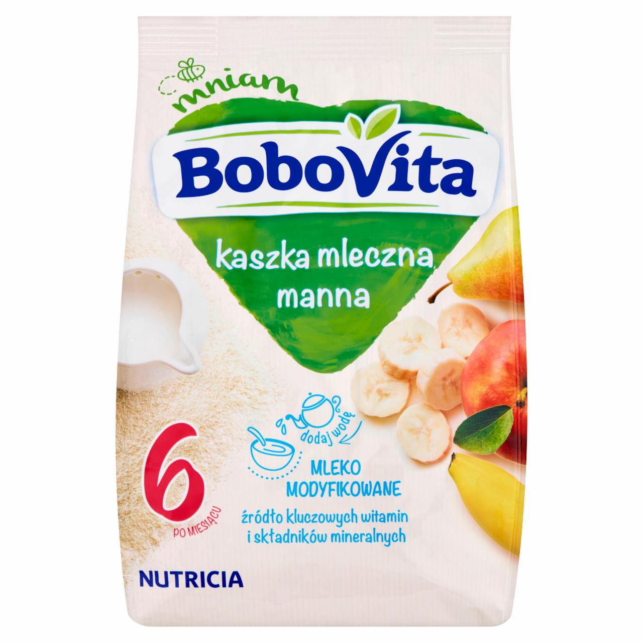 Zdjęcia - BoboVita Kaszka mleczna manna 3 owoce po 6 miesiącu 230 g