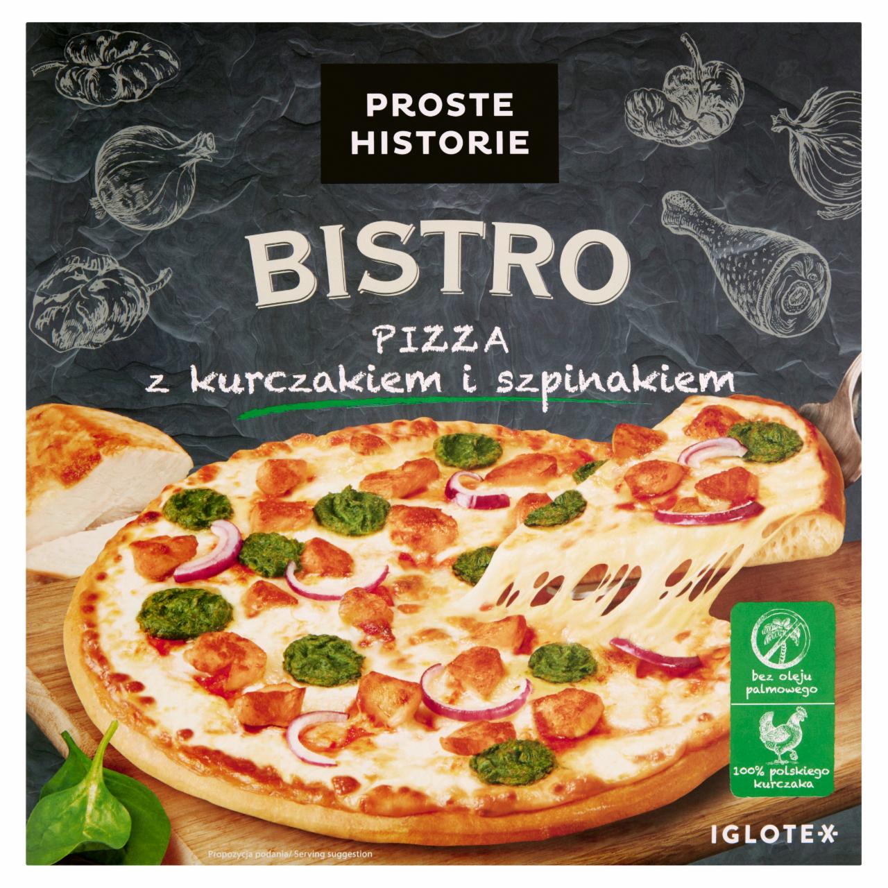 Zdjęcia - Proste Historie Bistro Pizza z kurczakiem i szpinakiem 435 g