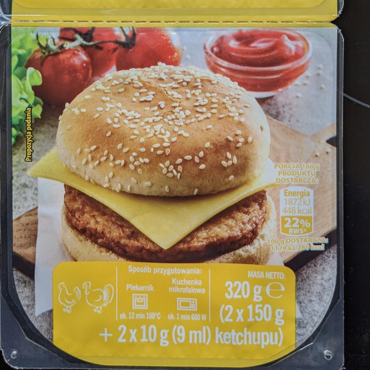 Zdjęcia - Cheeseburger drobiowy Dania Express Biedronka 