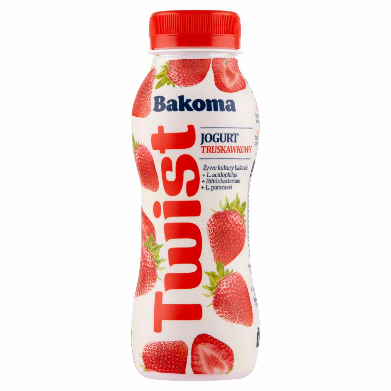 Zdjęcia - Bakoma Twist Jogurt truskawkowy 250 g