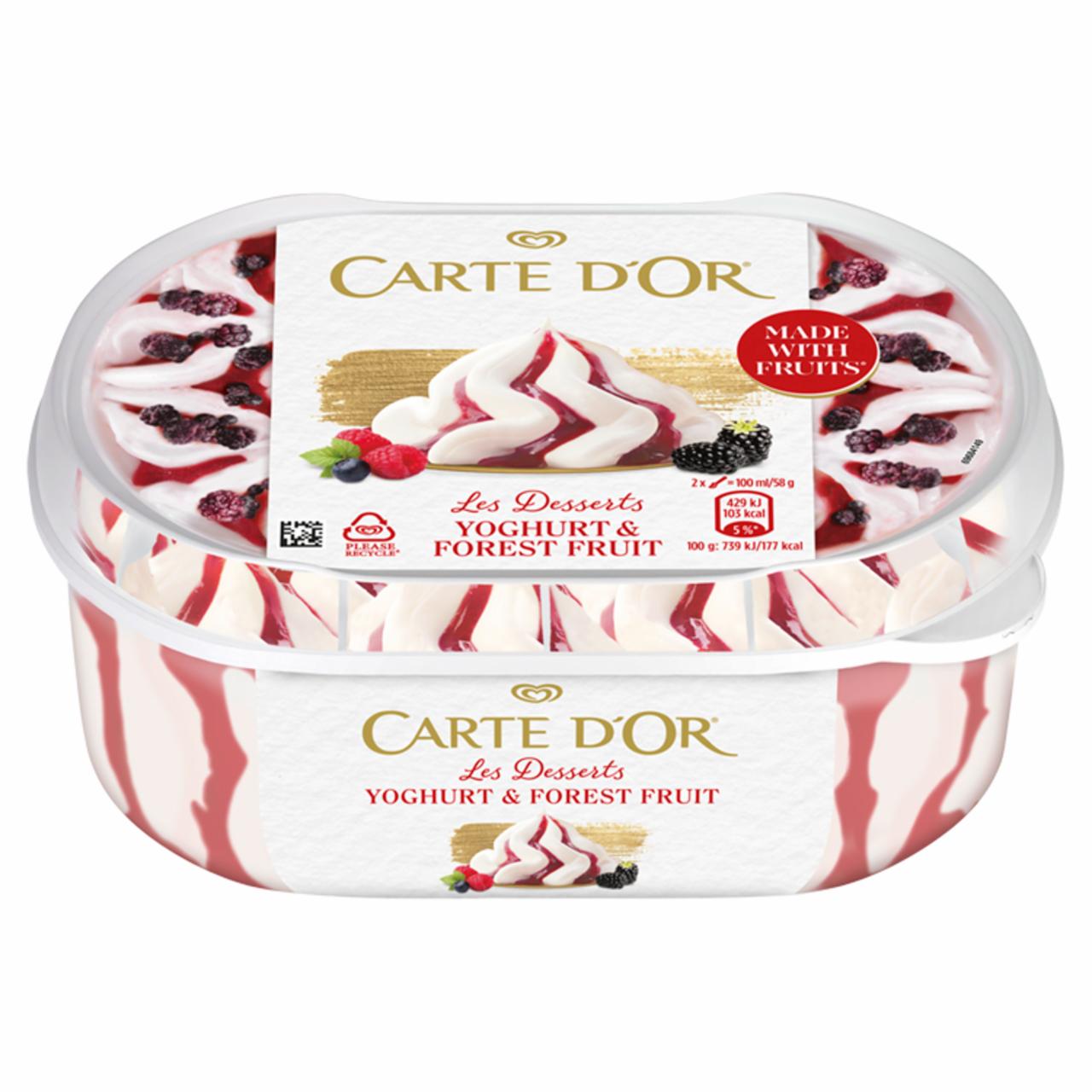 Zdjęcia - Carte D'Or Les Desserts Lody z jogurtem sosem z owoców leśnych i kawałkami owoców leśnych 850 ml