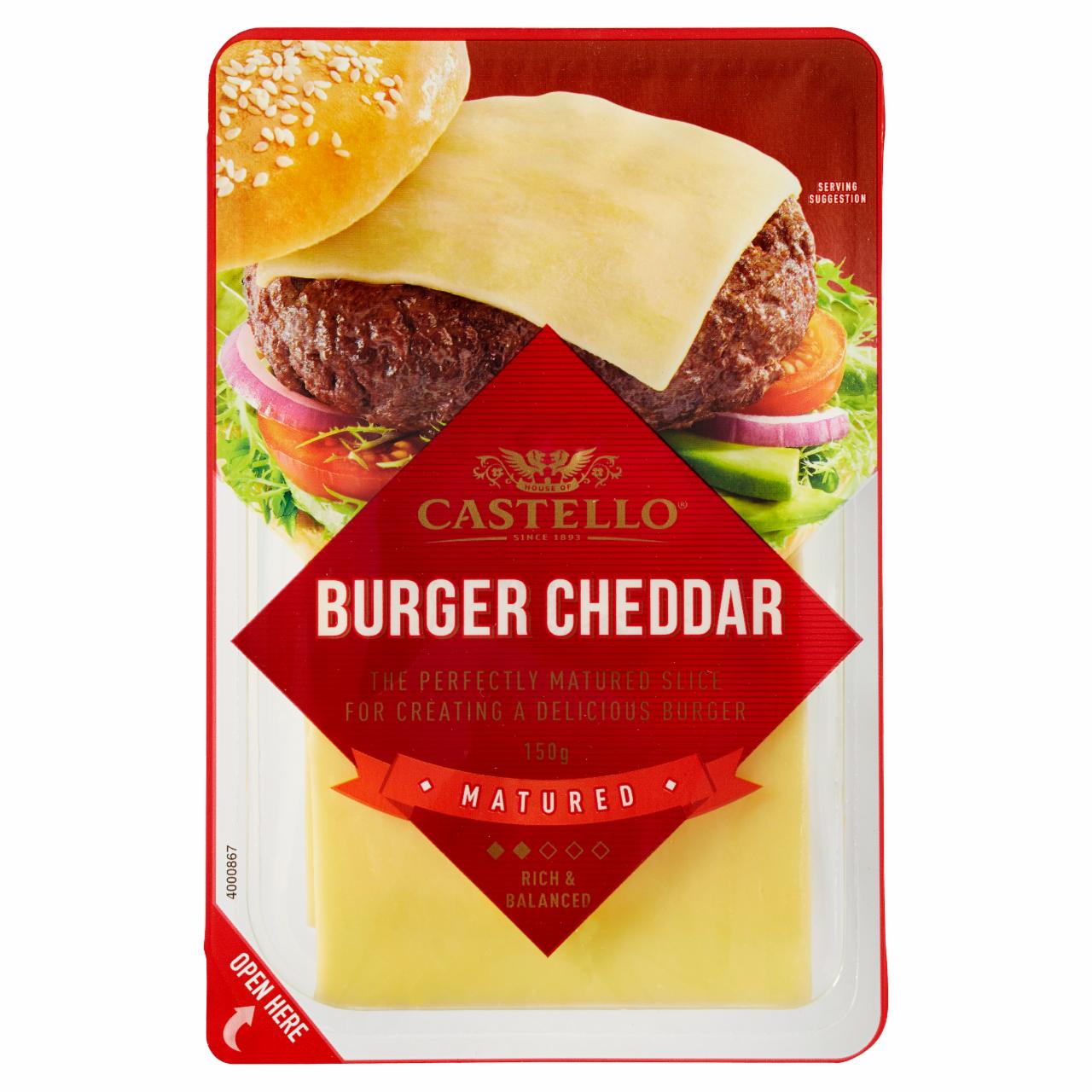 Zdjęcia - Castello Burger Cheddar Ser pełnotłusty dojrzewający 150 g