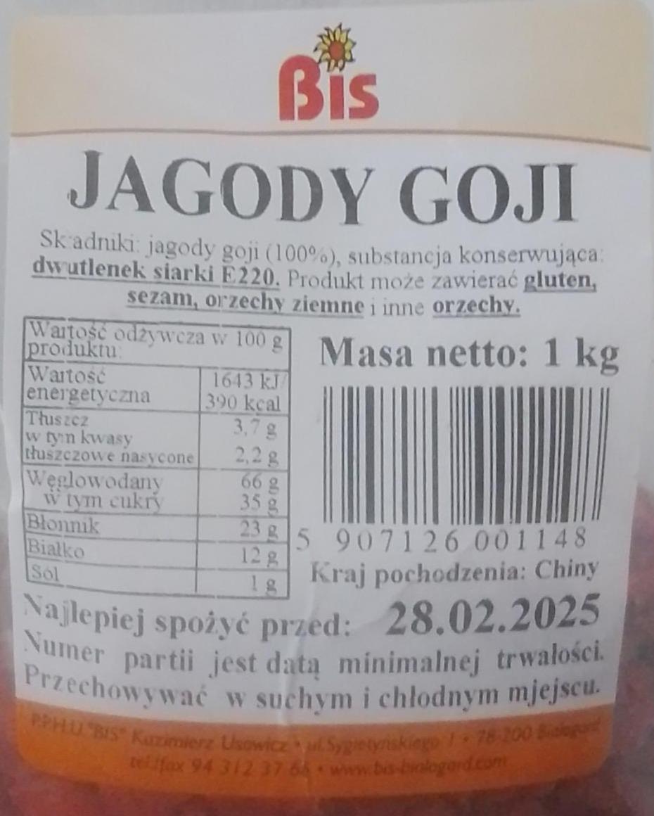 Zdjęcia - Jagody goji Bis