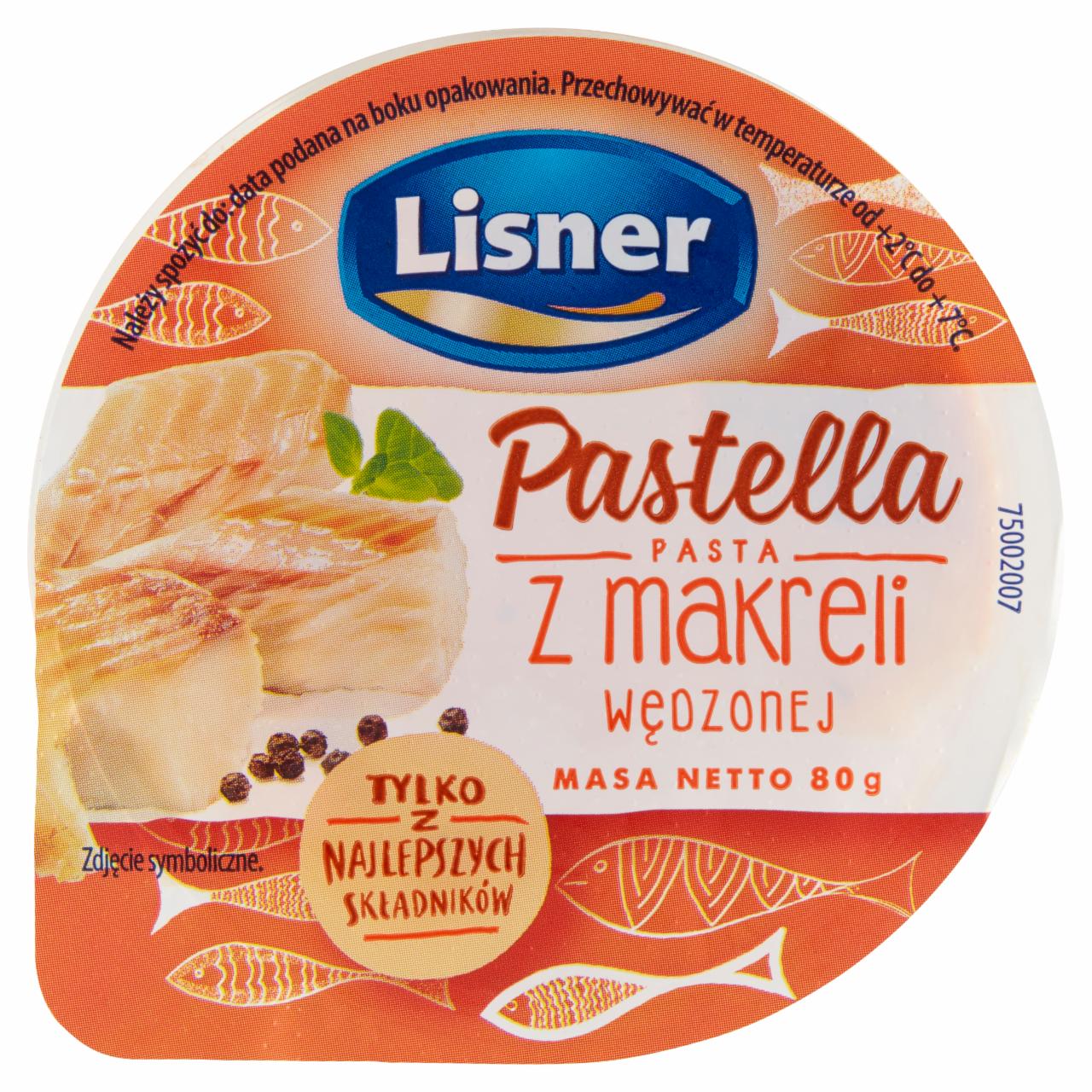 Zdjęcia - Pastella Pasta z makreli wędzonej 80 g Lisner