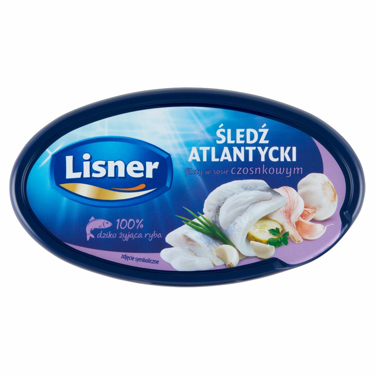 Zdjęcia - Lisner Śledź atlantycki filety w sosie czosnkowym 160 g