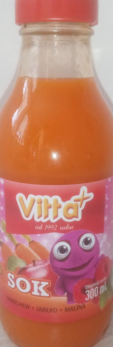 Zdjęcia - vita+ sok marchew jabłko, malina