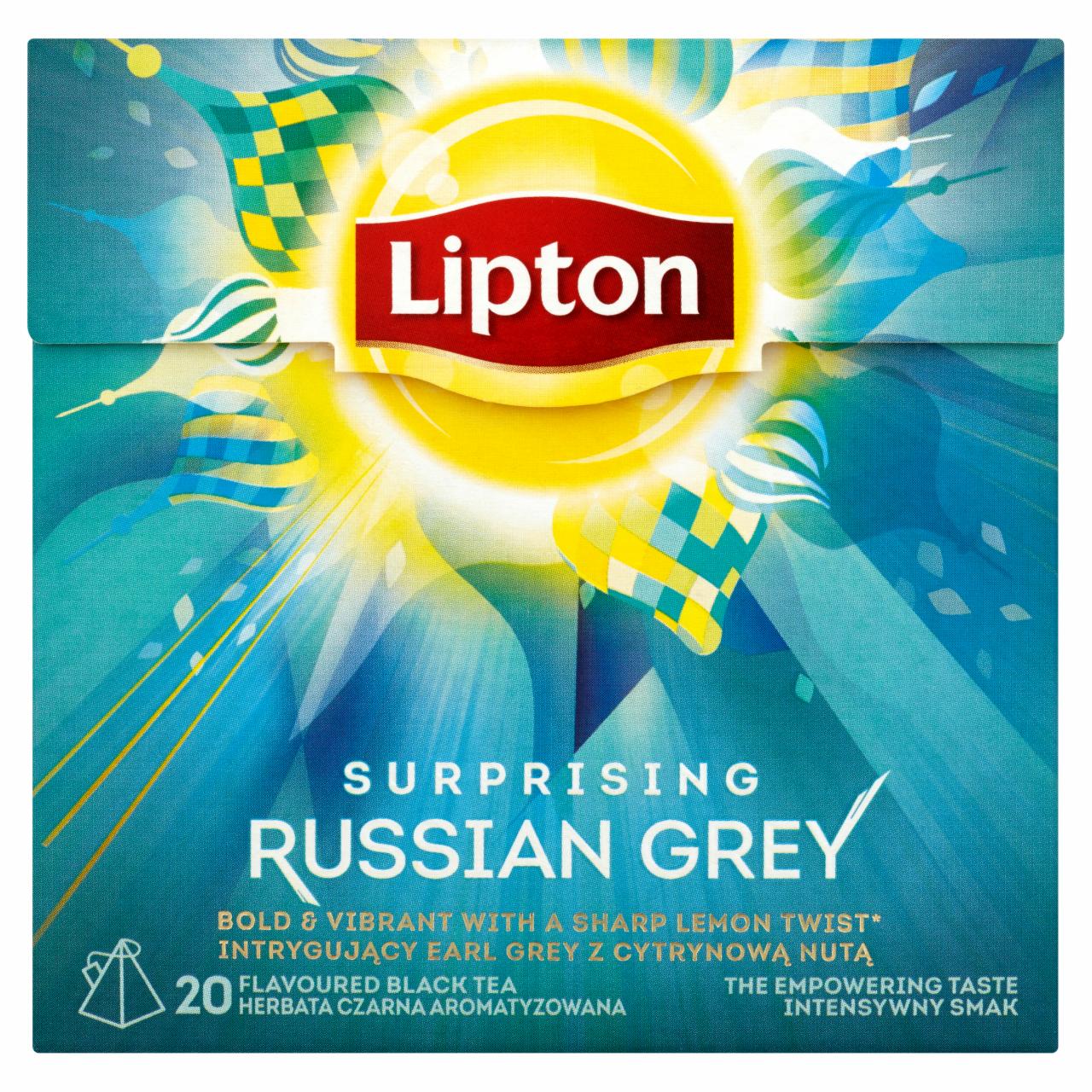 Zdjęcia - Lipton Surprising Russian Grey Herbata czarna aromatyzowana 34 g (20 torebek)