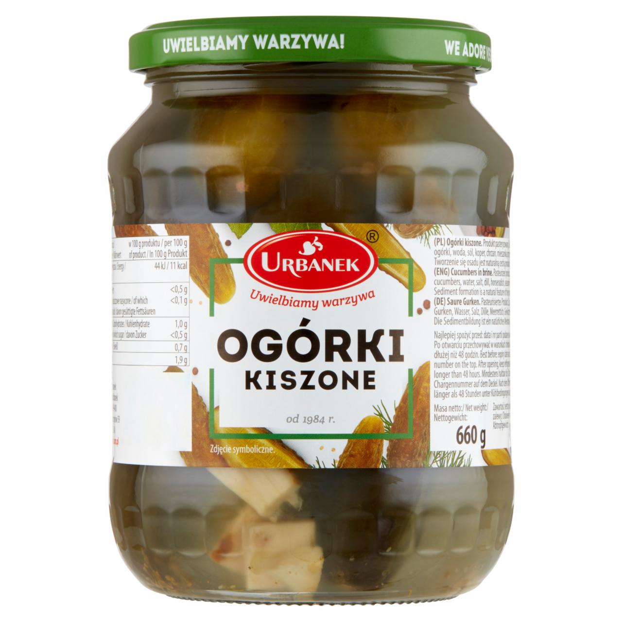 Zdjęcia - Urbanek Ogórki kiszone 660 g