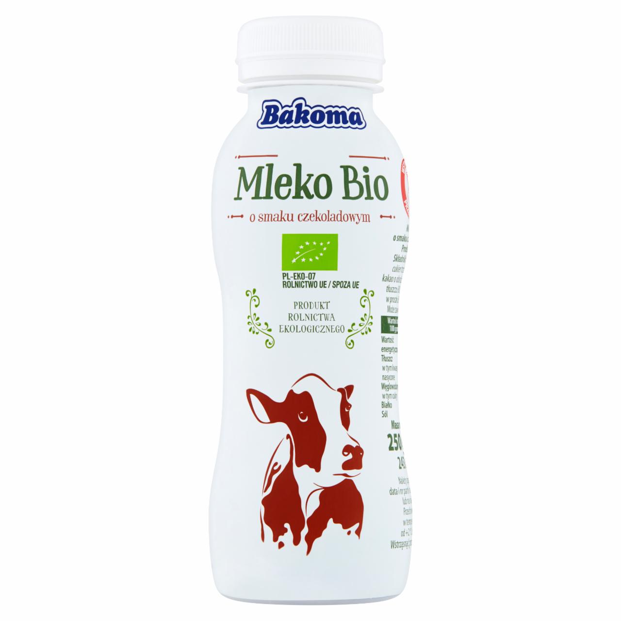 Zdjęcia - Bakoma Mleko Bio o smaku czekoladowym 250 g