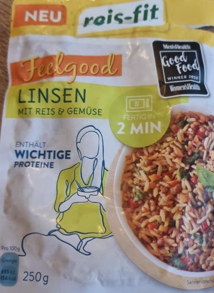 Zdjęcia - Reis fit Feelgood Linsen mit Reis Gemüse