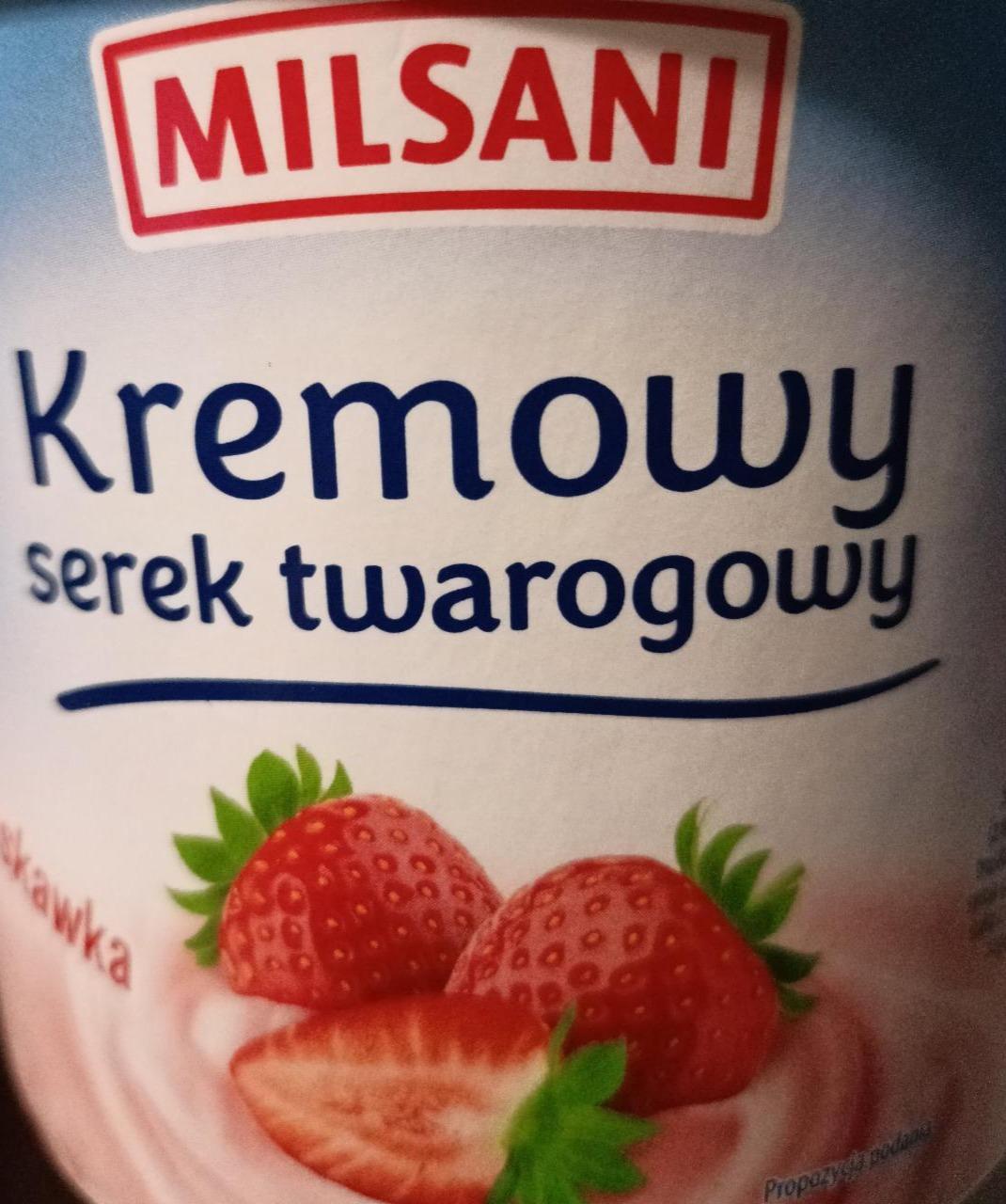 Zdjęcia - Kremowy serek twarogowy z 15% wsadem truskawkowym Milsani