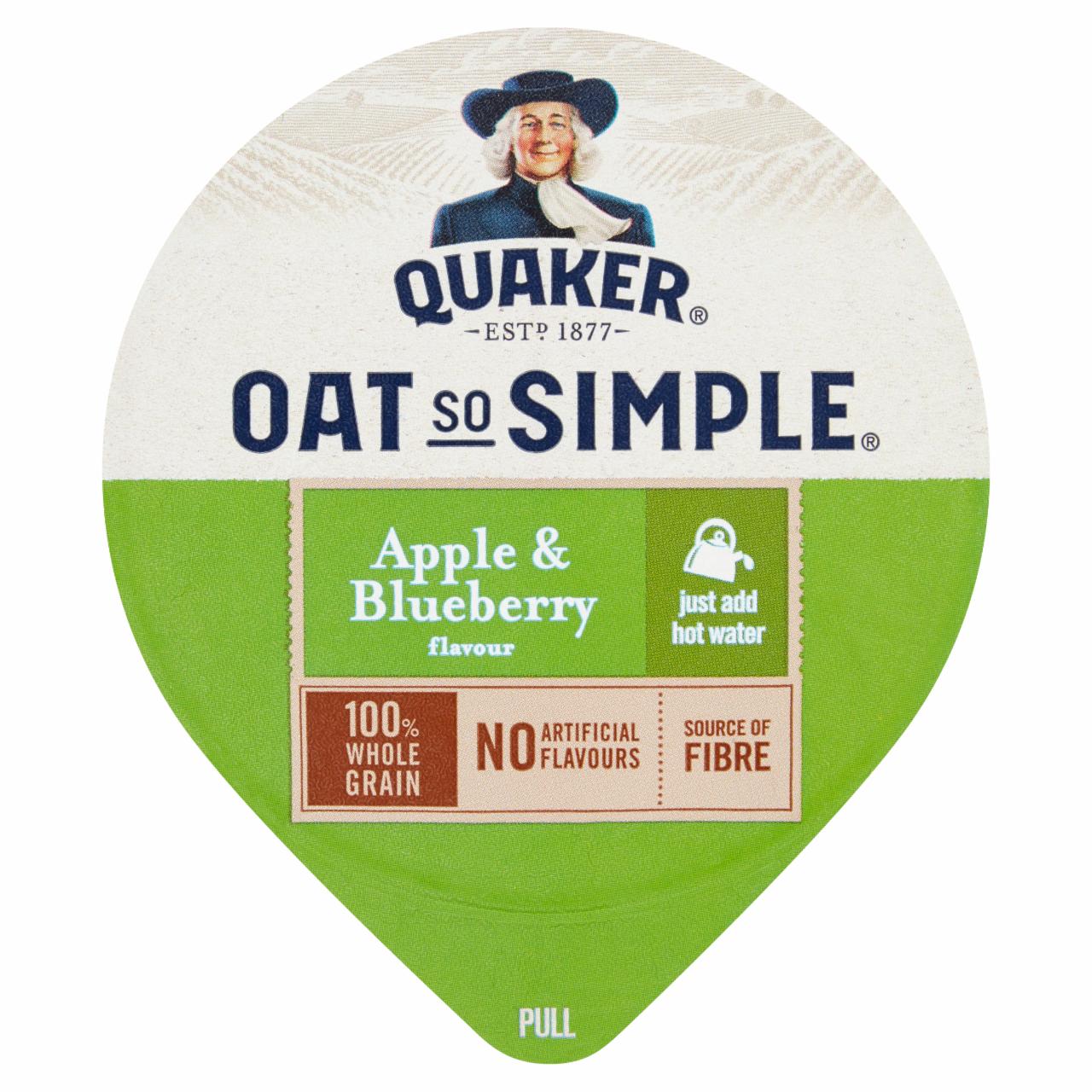 Zdjęcia - Quaker Oat So Simple Apple & Blueberry Mieszanka do przygotowania owsianki 57 g