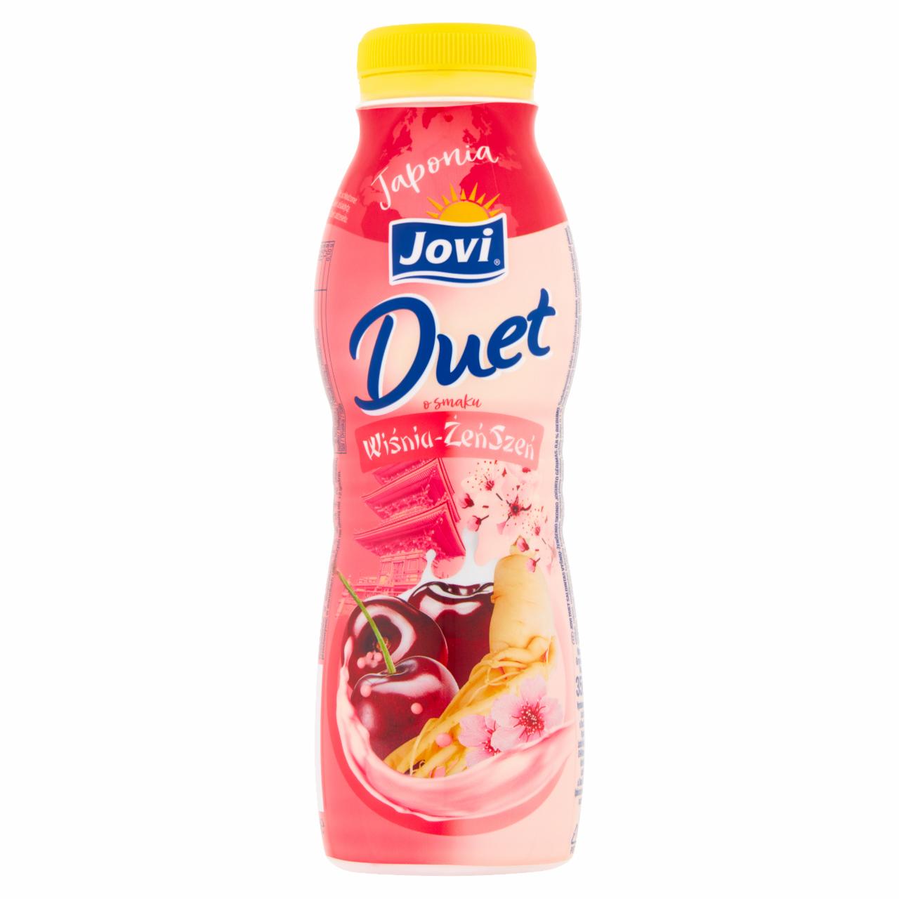 Zdjęcia - Jovi Duet Japonia Napój jogurtowy o smaku wiśnia-żeńszeń 350 g