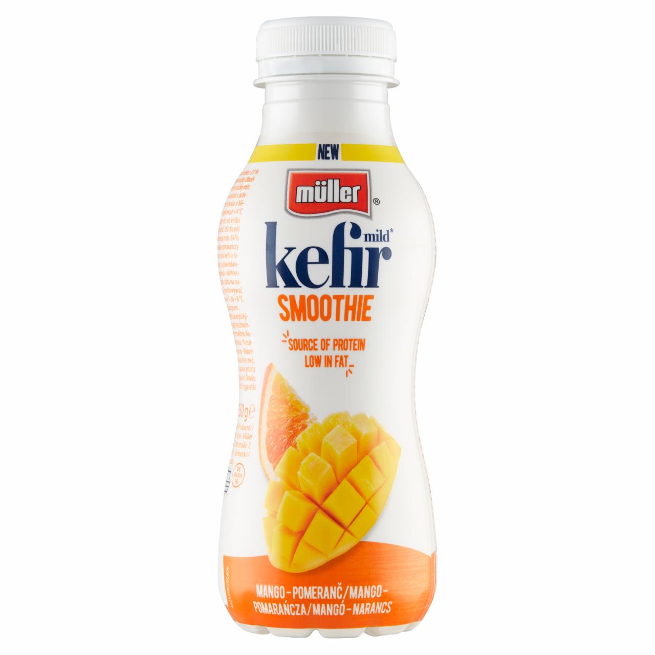 Zdjęcia - Müller Kefir Smoothie mango-pomarańcza 330 g