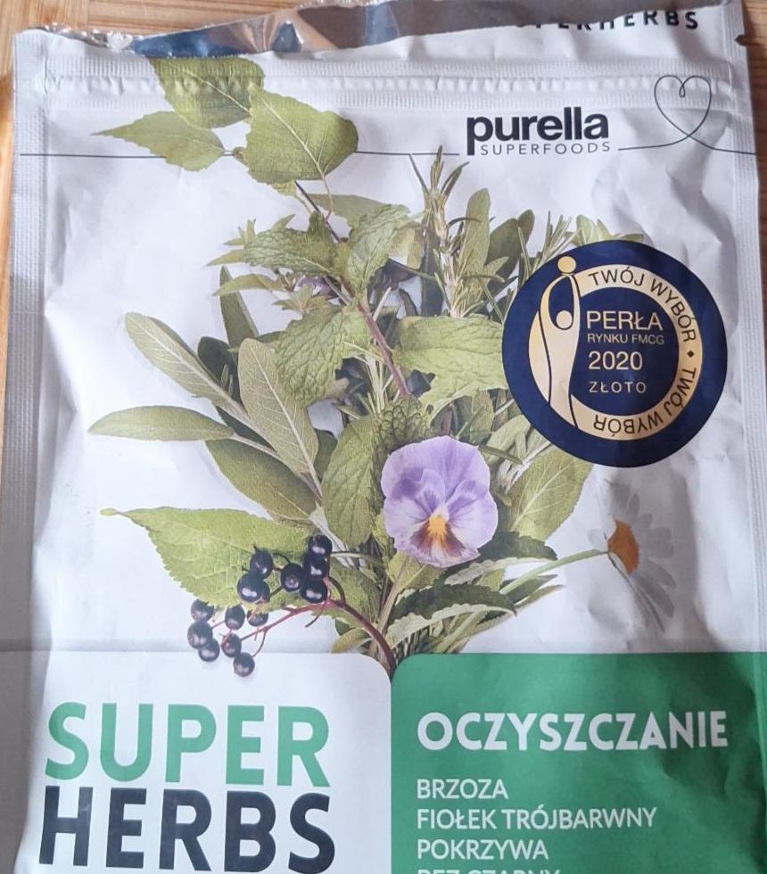 Zdjęcia - Purella Superfoods Superherbs Suplement diety oczyszczanie 35 g (20 x 1,75 g)