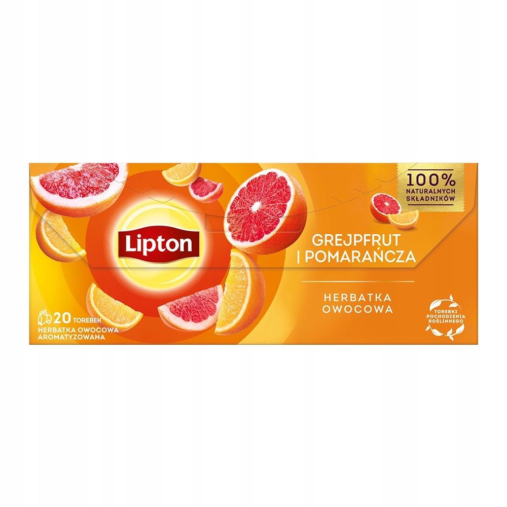 Zdjęcia - Lipton Herbatka owocowa grejpfrut i pomarańcza 34 g (20 torebek)