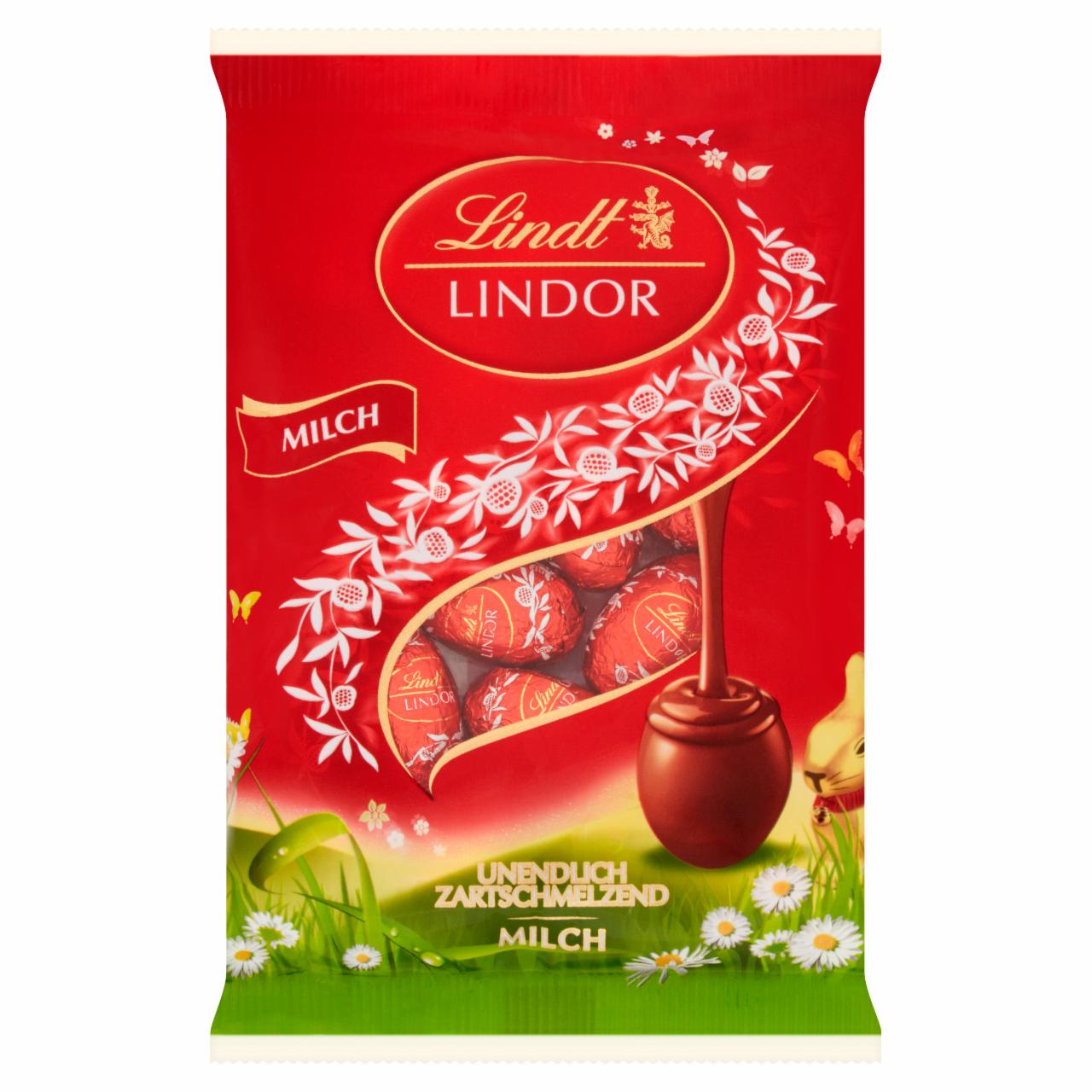 Zdjęcia - Lindt Lindor Jajeczka z mlecznej czekolady z nadzieniem 100 g