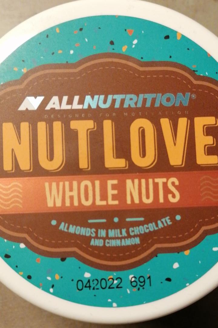 Zdjęcia - Nutlove Whole Nuts almonds in milk chocolate and cinnamon Allnutrition