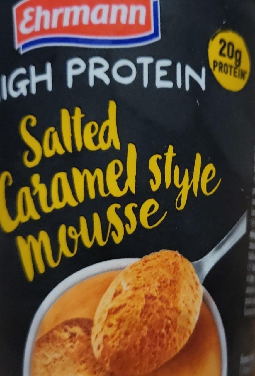 Zdjęcia - high protein salted caramel mousse Ehrmann
