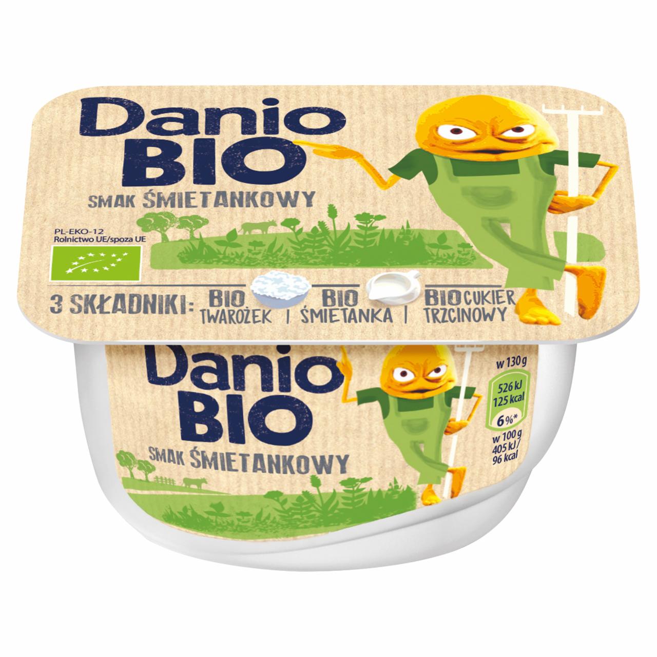 Zdjęcia - Danone Danio Bio Serek homogenizowanyo smaku śmietankowym 130 g