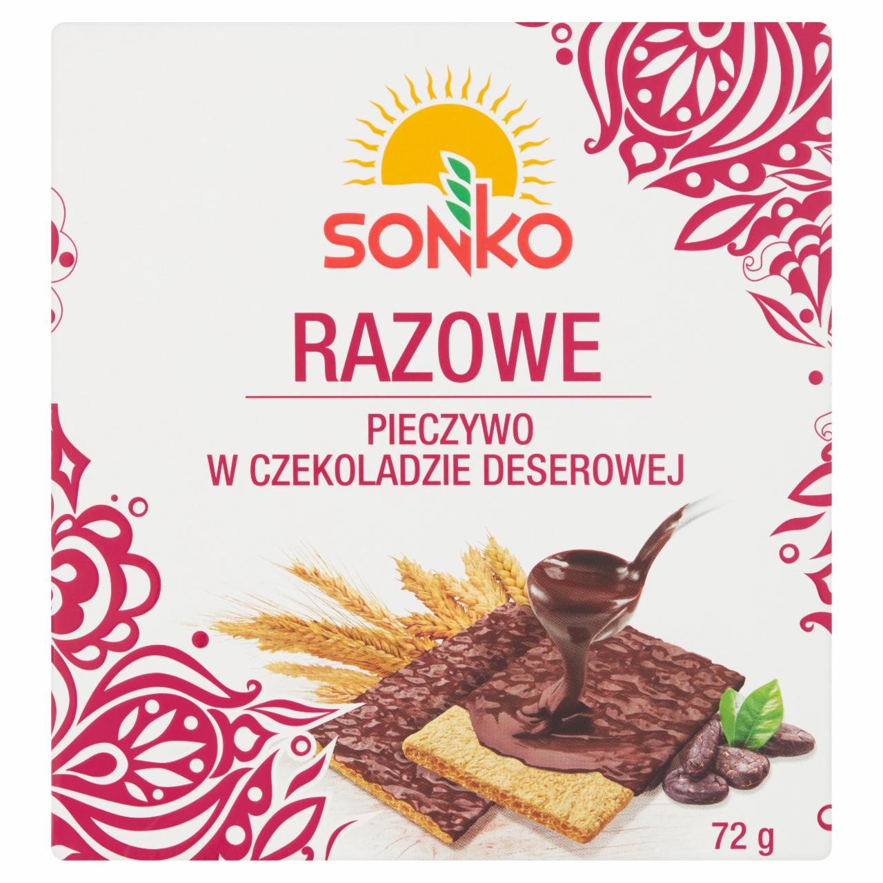 Zdjęcia - Sonko Pieczywo w czekoladzie deserowej razowe 72 g