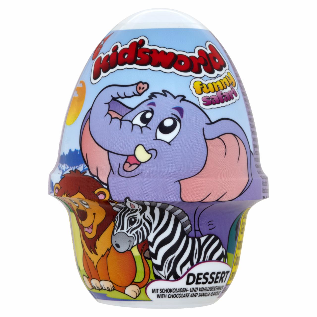 Zdjęcia - Dairy4Fun Kid's World Funny Safari Deser o smaku czekoladowo-waniliowym 70 g