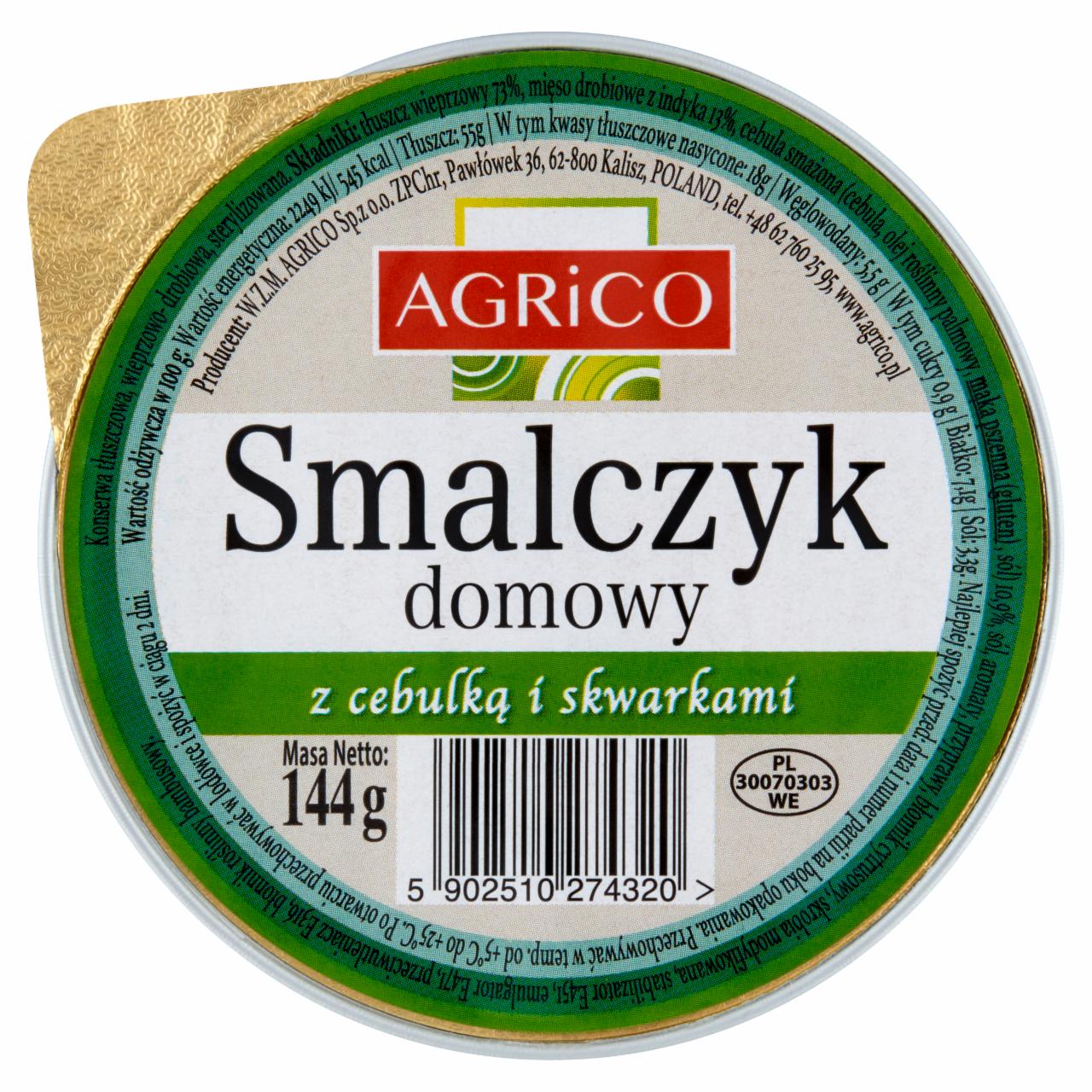 Zdjęcia - Agrico Smalczyk domowy z cebulką i skwarkami 144 g
